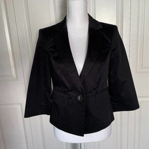 Black 3/4 Sleeve Suit Jacket